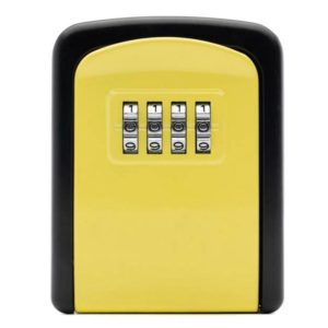 G9 4-digit Password Aluminum Alloy Key Storage Box(Yellow) (OEM)