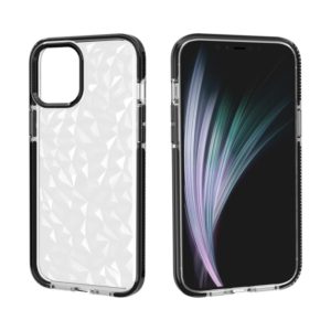 For iPhone 12 / 12 Pro Shockproof Diamond Texture TPU Protective Case(Black) (OEM)