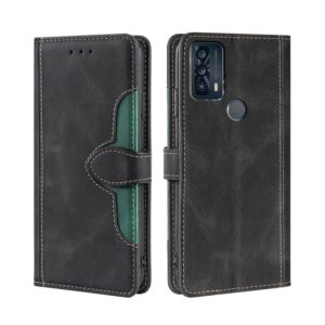 For TCL 20B/6159K Stitching Skin Feel Magnetic Buckle Horizontal Flip PU Leather Case(Black) (OEM)