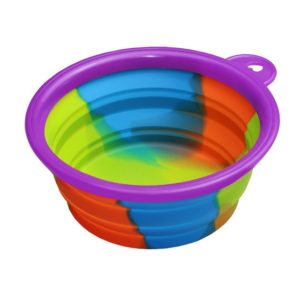 Silicone Folding Outfit Portable Travel Bowl Dog Feeder Water Food Dog Bowl Container(Purple) (OEM)