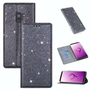 For Samsung Galaxy S9 Ultrathin Glitter Magnetic Horizontal Flip Leather Case with Holder & Card Slots(Gray) (OEM)
