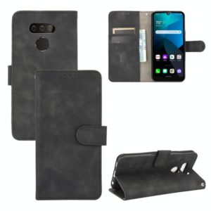 For LG Harmony 4 Solid Color Skin Feel Magnetic Buckle Horizontal Flip Calf Texture PU Leather Case with Holder & Card Slots & Wallet(Black) (OEM)
