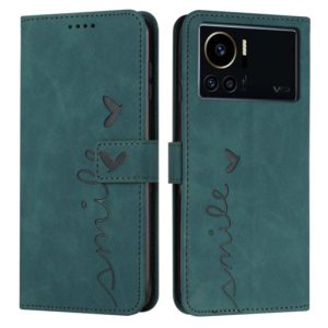 For Infinix Note 12 VIP Skin Feel Heart Pattern Leather Phone Case(Green) (OEM)