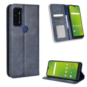 For Cricket Dream 5G / AT&T Radiant Max 5 Magnetic Buckle Retro Texture Leather Phone Case(Blue) (OEM)