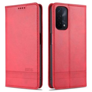 For OPPO A93 (5G) AZNS Magnetic Calf Texture Horizontal Flip Leather Case with Card Slots & Holder & Wallet(Red) (AZNS) (OEM)