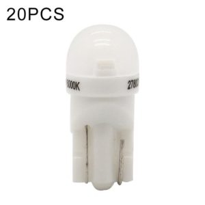 20 PCS T10 DC12V / 0.25W / 6500K / 20LM Car Round Head Plug-in Bubble Reading Light with 1LEDs SMD-3030 Lamps (OEM)