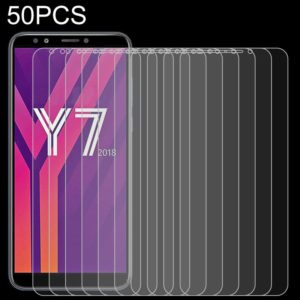50 PCS 0.26mm 9H 2.5D Tempered Glass Film for Huawei Y7 2018, No Retail Package (OEM)