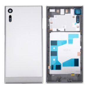 Back Battery Cover + Back Battery Bottom Cover + Middle Frame for Sony Xperia XZ(Silver) (OEM)