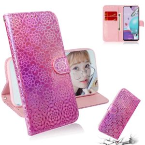 For LG K31 / Aristo 5 Solid Color Colorful Magnetic Buckle Horizontal Flip PU Leather Case with Holder & Card Slots & Wallet & Lanyard(Pink) (OEM)