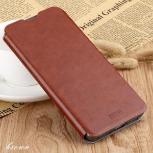 For Huawei P30 MOFI Rui Series Classical Leather Flip Leather Case With Bracket Embedded Steel Plate All-inclusive(Brown) (MOFI) (OEM)
