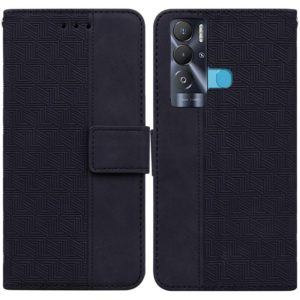 For Tecno Pova Neo LE6 Geometric Embossed Leather Phone Case(Black) (OEM)