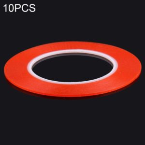 10 PCS 5mm Width Double Sided Adhesive Sticker Tape, Length: 25m(Red) (OEM)