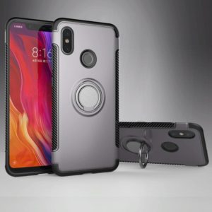 Magnetic 360 Degree Rotation Ring Armor Protective Case for Xiaomi Mi 8(Grey) (OEM)