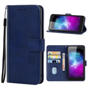 Leather Phone Case For ZTE Blade A3 (2019)(Blue) (OEM)