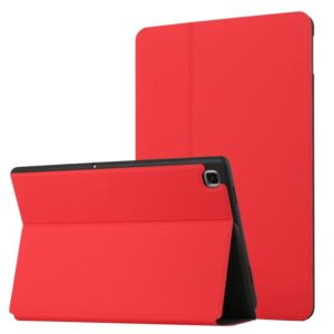 For Samsung Galaxy Tab A7 10.4 T500 Dual-Folding Horizontal Flip Tablet Leather Case with Holder & Sleep / Wake-up Function(Red) (OEM)