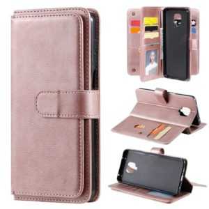 For Xiaomi Redmi Note 9S Multifunctional Magnetic Copper Buckle Horizontal Flip Solid Color Leather Case with 10 Card Slots & Wallet & Holder & Photo Frame(Rose Gold) (OEM)