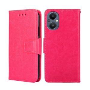 For OnePlus Nord N20 5G Crystal Texture Leather Phone Case(Rose Red) (OEM)