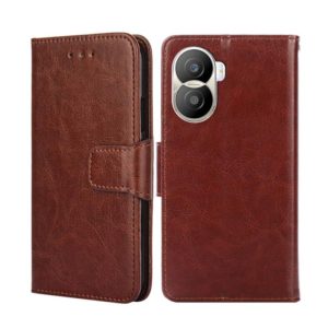 For Honor X40i Crystal Texture Horizontal Flip Leather Phone Case(Brown) (OEM)