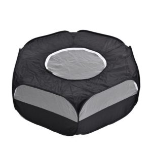 Folded Small Pet Fence Outdoor Workout Game Crawling Small Animal Tent, Specification： With Cover and Side Cloth (Black) (OEM)
