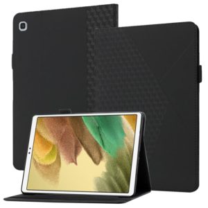 For Samsung Galaxy Tab A7 Lite 8.7 T220/T225 Rhombus Skin Feel Horizontal Flip Tablet Leather Case with Card Slots & Holder(Black) (OEM)