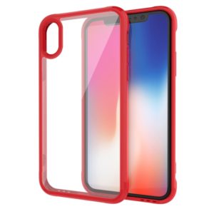 For iPhone X / XS Transparent Acrylic + TPU Airbag Shockproof Case (Red) (OEM)