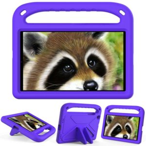 For Samsung Galaxy Tab A 8.0 2019 SM-T290 / SM-T295 Handle Portable EVA Shockproof Anti Falling Protective Case with Triangle Holder(Purple) (OEM)