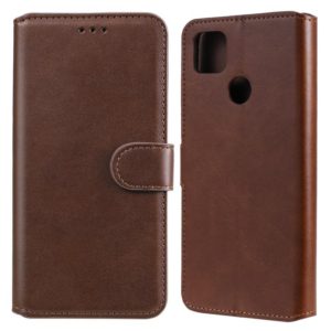 For Xiaomi Redmi 9C Classic Calf Texture PU + TPU Horizontal Flip Leather Case, with Holder & Card Slots & Wallet(Brown) (OEM)