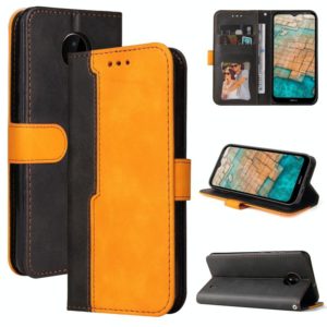 For Nokia C10 / C20 Business Stitching-Color Horizontal Flip PU Leather Case with Holder & Card Slots & Photo Frame(Orange) (OEM)