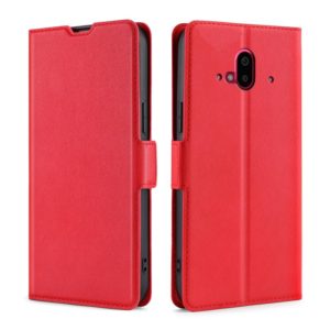 For Fujitsu Arrows F-52B Ultra-thin Voltage Side Buckle PU + TPU Leather Phone Case(Red) (OEM)