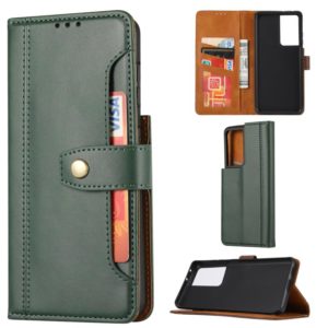 For Samsung Galaxy S30 Ultra Calf Texture Double Fold Clasp Horizontal Flip Leather Case with Photo Frame & Holder & Card Slots & Wallet(Green) (OEM)