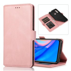 For Huawei Y9 Prime (2019) Retro Magnetic Closing Clasp Horizontal Flip Leather Case with Holder & Card Slots & Photo Frame & Wallet(Rose Gold) (OEM)