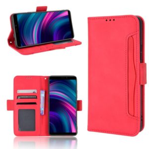 For BLU J9L Skin Feel Calf Pattern Leather Phone Case(Red) (OEM)