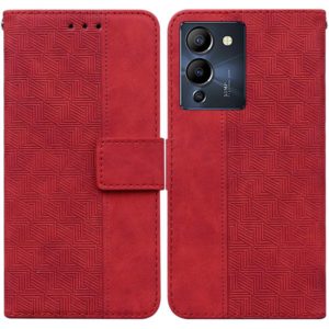 For Infinix Note 12 G96/X670 Geometric Embossed Leather Phone Case(Red) (OEM)