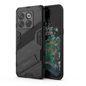 For OnePlus 10T 5G Punk Armor PC + TPU Phone Case with Holder(Black) (OEM)