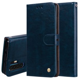 Business Style Oil Wax Texture Horizontal Flip Leather Case for Huawei P30 Pro, with Holder & Card Slots & Wallet (Blue) (OEM)