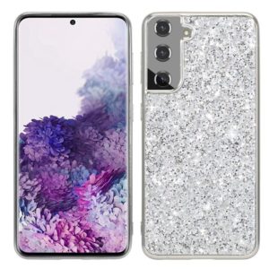 For Samsung Galaxy S21 Plus 5G Glitter Powder Shockproof TPU Protective Case(Silver) (OEM)