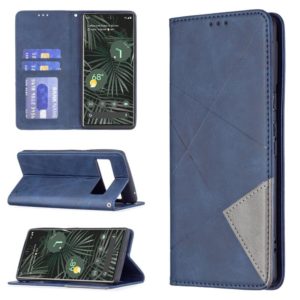 For Google Pixel 6 Pro Prismatic Invisible Magnetic Horizontal Flip Phone Leather Case with Holder & Card Slots & Photo Frame(Blue) (OEM)