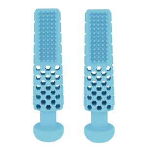 Washing Board Toothpaste Shape Bite Toys TPR Dog Teething Stick(Light Blue) (OEM)