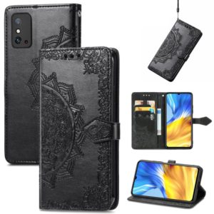 For Honor X10 Max 5G Mandala Flower Embossed Flip Leather Phone Case(Black) (OEM)