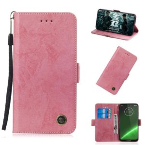 Multifunctional Horizontal Flip Retro Leather Case with Card Slot & Holder for Motorola G7 / G7 Plus(Pink) (OEM)