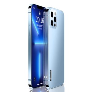 Για iPhone 13 Pro Max με μεταλικό πλαίσιο πλαστική θήκη τηλεφώνου (μπλε) (OEM)