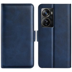 For ZTE Axon 40 Pro Dual-side Magnetic Buckle Horizontal Flip Leather Phone Case(Dark Blue) (OEM)
