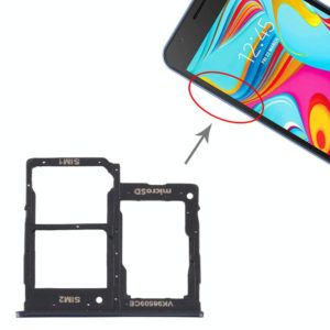 For Samsung Galaxy A2 Core SM-A260 SIM Card Tray + SIM Card Tray + Micro SD Card Tray (Black) (OEM)