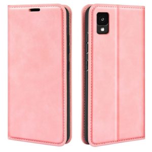 For TCL 30Z Retro-skin Magnetic Suction Leather Phone Case(Pink) (OEM)