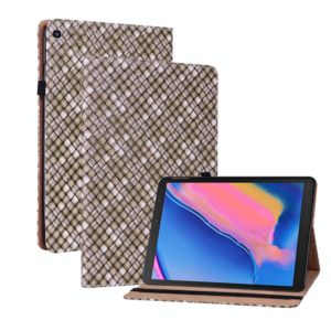 For Samsung Galaxy Tab A 8.0 2019 T290 Color Weave Leather Tablet Case with Holder(Brown) (OEM)