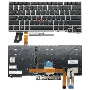 US Backlight keyboard for Lenovo ThinkPad E480 L480 L380 Yoga T480s(Silver) (OEM)