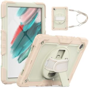 For Samsung Galaxy Tab A8 10.5 2021 X200 / X205 Silicone + PC Tablet Case(Beige + Rose Gold) (OEM)
