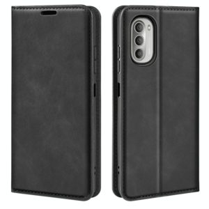 For Motorola Moto G51 5G Retro-skin Magnetic Suction Leather Phone Case(Black) (OEM)