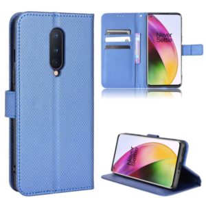 For OnePlus 8 Diamond Texture Leather Phone Case(Blue) (OEM)