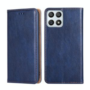 For Honor X30i Gloss Oil Solid Color Magnetic Flip Leather Phone Case(Blue) (OEM)